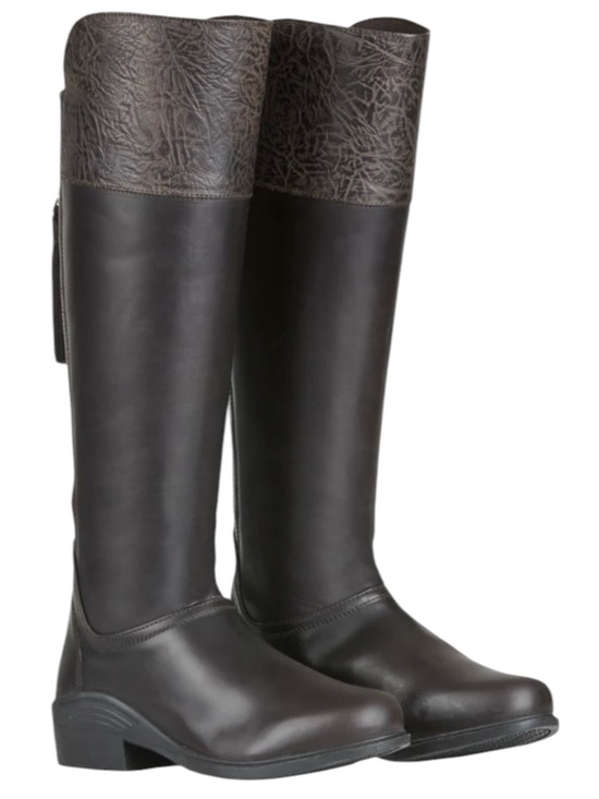 Dublin Shoes - LADIES’ DUBLIN FEALE LEATHER EQUESTRIAN LIFESTYLE BOOTS SZ 7.5W DARK BROWN